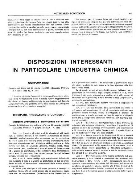 Notiziario economico della Federazione nazionale fascista degli industriali dei prodotti chimici e de la chimica e l'industria