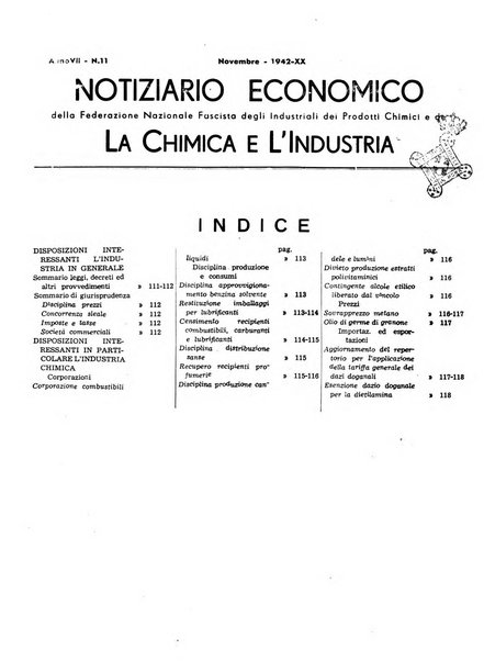 Notiziario economico della Federazione nazionale fascista degli industriali dei prodotti chimici e de la chimica e l'industria