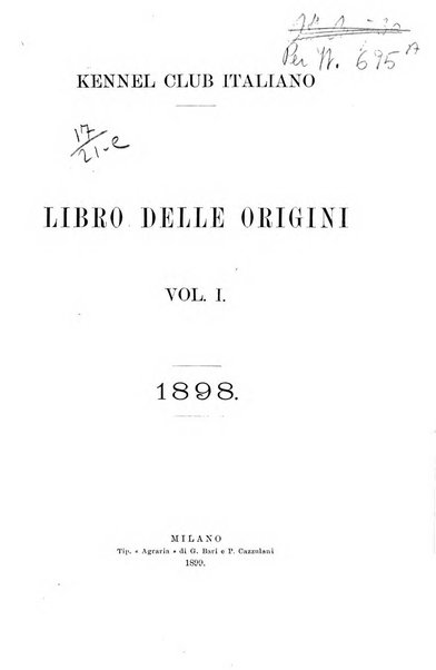 Libro delle origini dei cani iscritti nei libri genealogici italiani