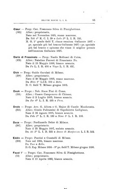 Libro delle origini dei cani iscritti nei libri genealogici italiani