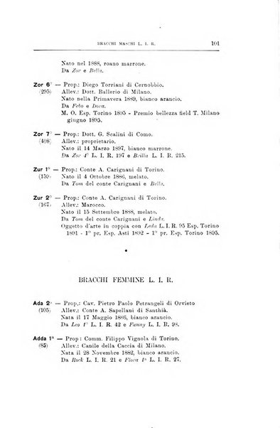 Libro delle origini dei cani iscritti nei libri genealogici italiani