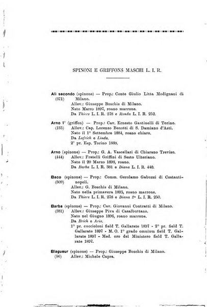 Libro delle origini dei cani iscritti nei libri genealogici italiani