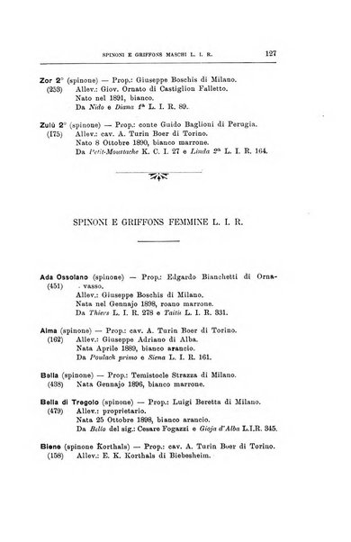 Libro delle origini dei cani iscritti nei libri genealogici italiani