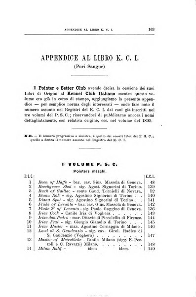 Libro delle origini dei cani iscritti nei libri genealogici italiani