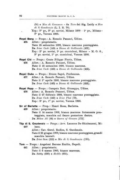 Libro delle origini dei cani iscritti nei libri genealogici italiani