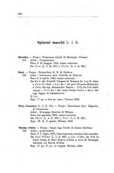 Libro delle origini dei cani iscritti nei libri genealogici italiani