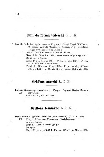 Libro delle origini dei cani iscritti nei libri genealogici italiani