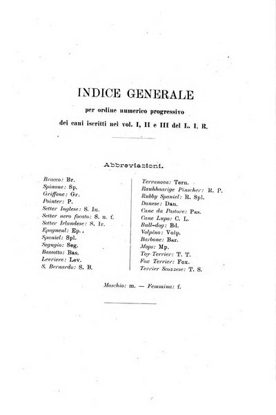 Libro delle origini dei cani iscritti nei libri genealogici italiani