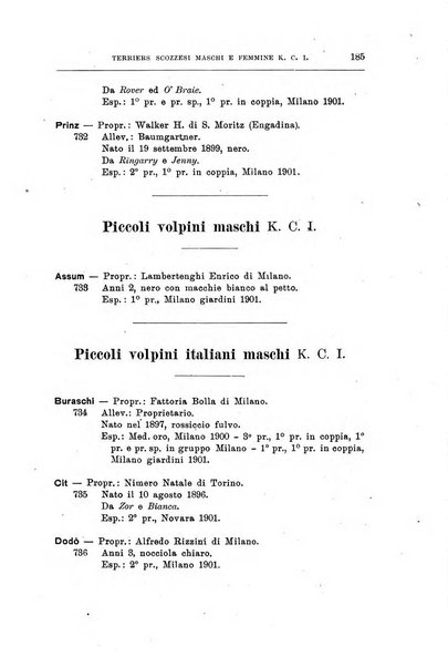 Libro delle origini dei cani iscritti nei libri genealogici italiani