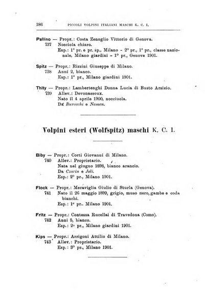 Libro delle origini dei cani iscritti nei libri genealogici italiani