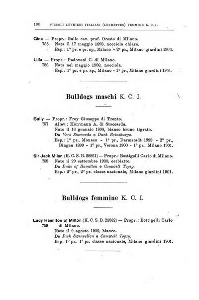 Libro delle origini dei cani iscritti nei libri genealogici italiani