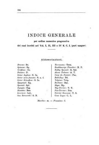 Libro delle origini dei cani iscritti nei libri genealogici italiani