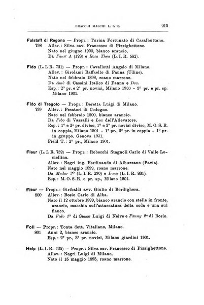 Libro delle origini dei cani iscritti nei libri genealogici italiani