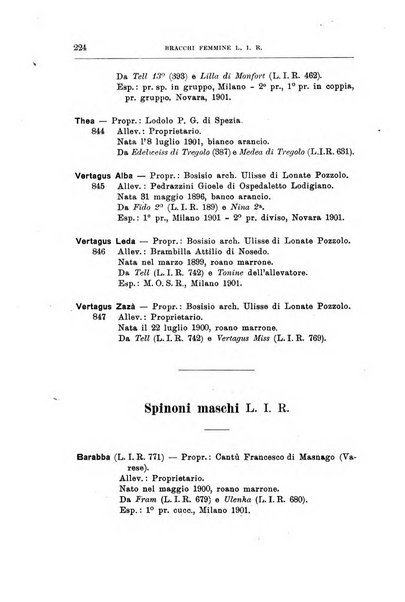 Libro delle origini dei cani iscritti nei libri genealogici italiani