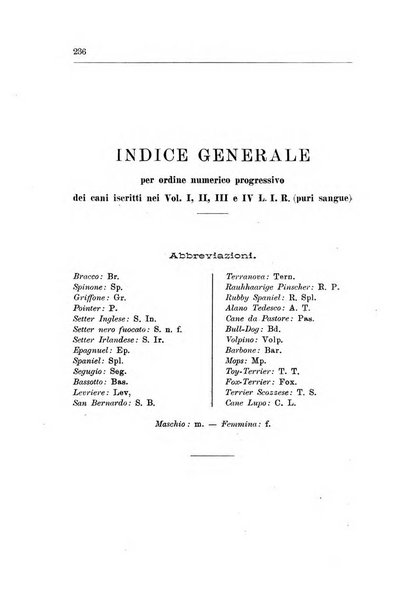 Libro delle origini dei cani iscritti nei libri genealogici italiani