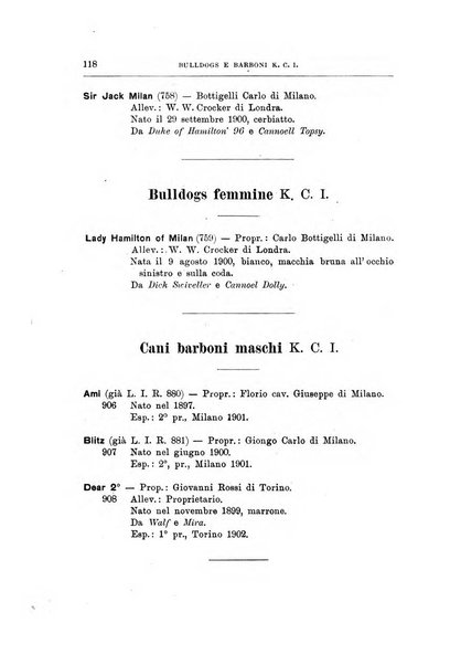 Libro delle origini dei cani iscritti nei libri genealogici italiani