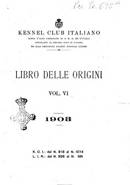 Libro delle origini dei cani iscritti nei libri genealogici italiani