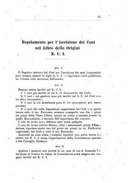 Libro delle origini dei cani iscritti nei libri genealogici italiani