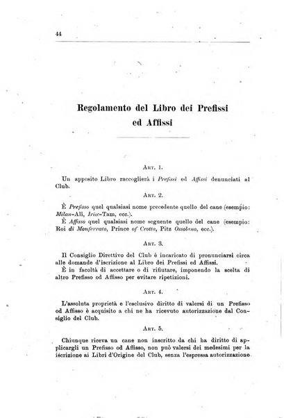 Libro delle origini dei cani iscritti nei libri genealogici italiani