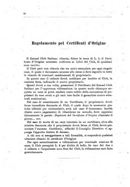 Libro delle origini dei cani iscritti nei libri genealogici italiani