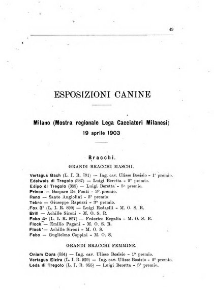 Libro delle origini dei cani iscritti nei libri genealogici italiani