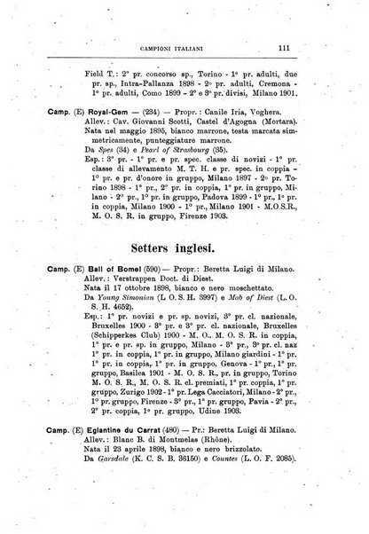 Libro delle origini dei cani iscritti nei libri genealogici italiani