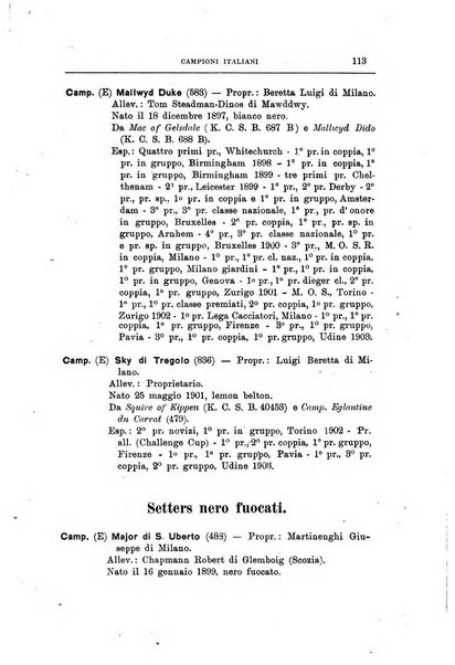 Libro delle origini dei cani iscritti nei libri genealogici italiani