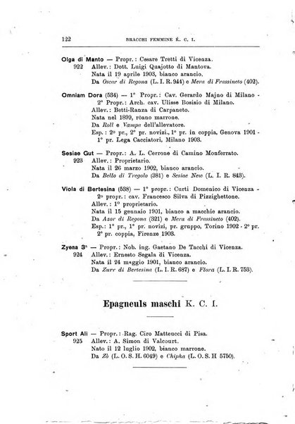 Libro delle origini dei cani iscritti nei libri genealogici italiani