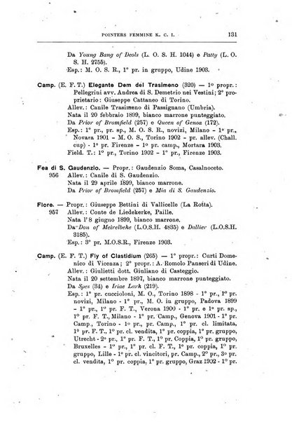 Libro delle origini dei cani iscritti nei libri genealogici italiani