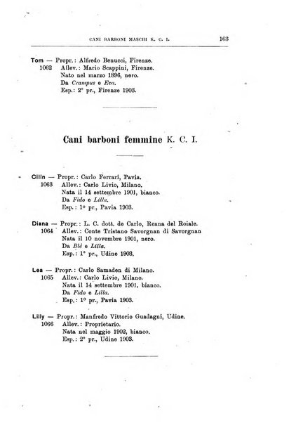 Libro delle origini dei cani iscritti nei libri genealogici italiani