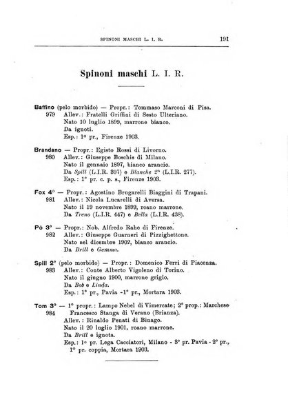 Libro delle origini dei cani iscritti nei libri genealogici italiani