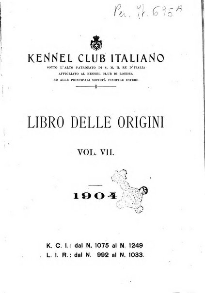 Libro delle origini dei cani iscritti nei libri genealogici italiani