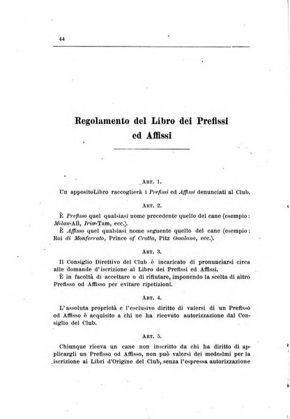 Libro delle origini dei cani iscritti nei libri genealogici italiani