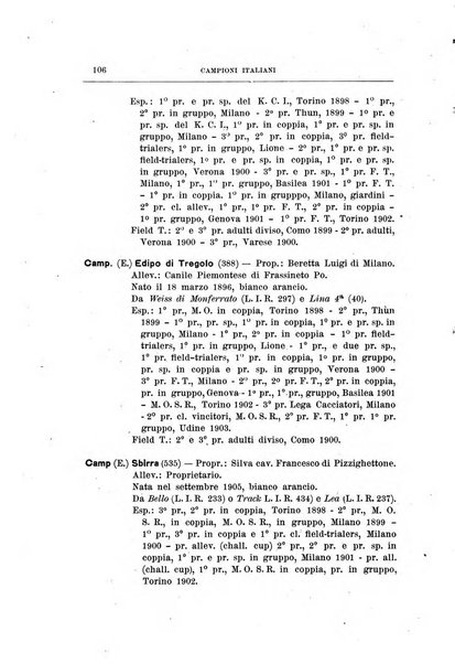 Libro delle origini dei cani iscritti nei libri genealogici italiani