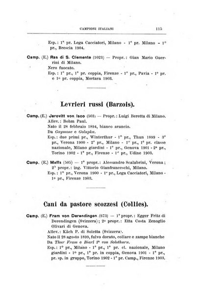 Libro delle origini dei cani iscritti nei libri genealogici italiani