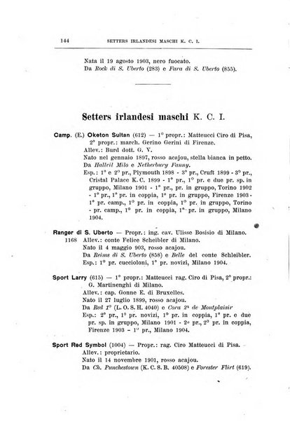 Libro delle origini dei cani iscritti nei libri genealogici italiani