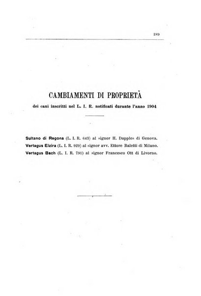 Libro delle origini dei cani iscritti nei libri genealogici italiani