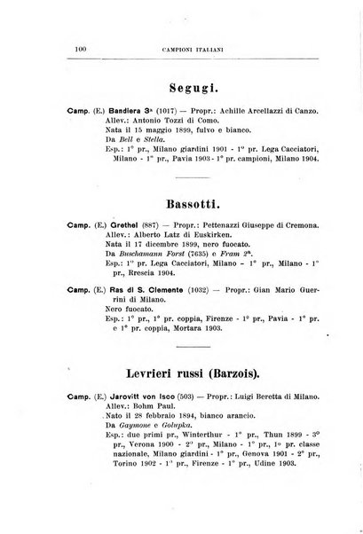 Libro delle origini dei cani iscritti nei libri genealogici italiani