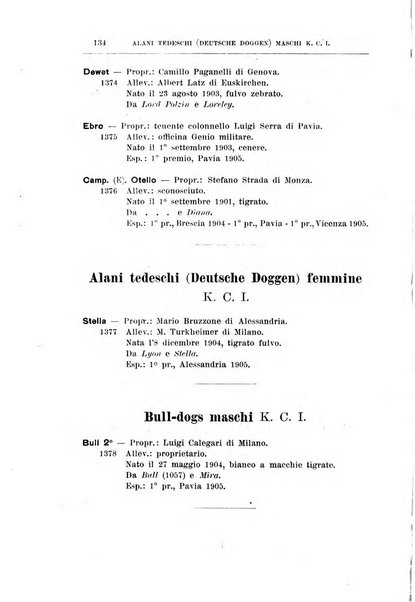 Libro delle origini dei cani iscritti nei libri genealogici italiani