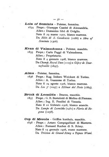 Libro delle origini dei cani iscritti nei libri genealogici italiani