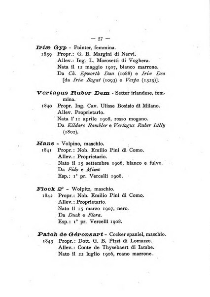 Libro delle origini dei cani iscritti nei libri genealogici italiani