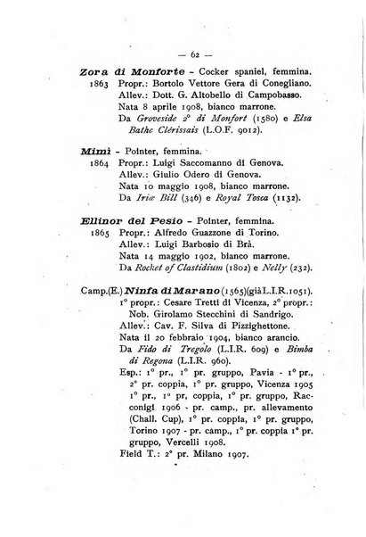 Libro delle origini dei cani iscritti nei libri genealogici italiani