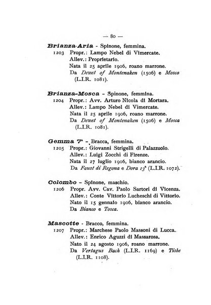 Libro delle origini dei cani iscritti nei libri genealogici italiani