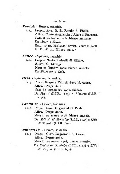 Libro delle origini dei cani iscritti nei libri genealogici italiani