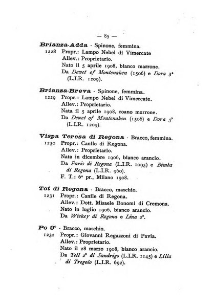 Libro delle origini dei cani iscritti nei libri genealogici italiani