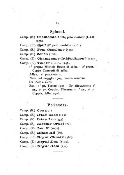 Libro delle origini dei cani iscritti nei libri genealogici italiani