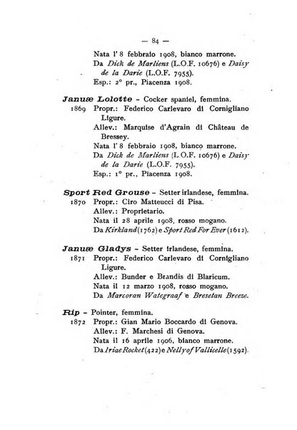 Libro delle origini dei cani iscritti nei libri genealogici italiani