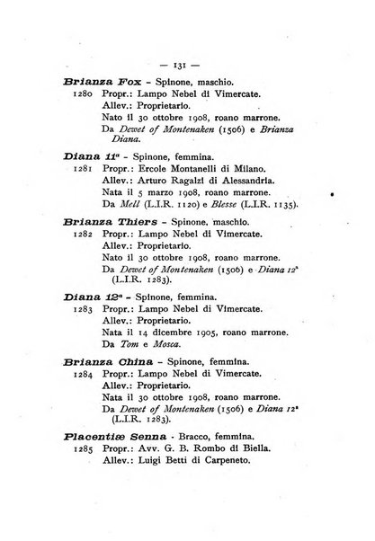 Libro delle origini dei cani iscritti nei libri genealogici italiani