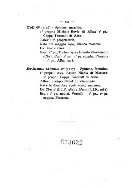 Libro delle origini dei cani iscritti nei libri genealogici italiani