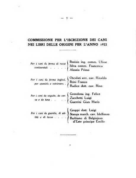 Libro delle origini dei cani iscritti nei libri genealogici italiani